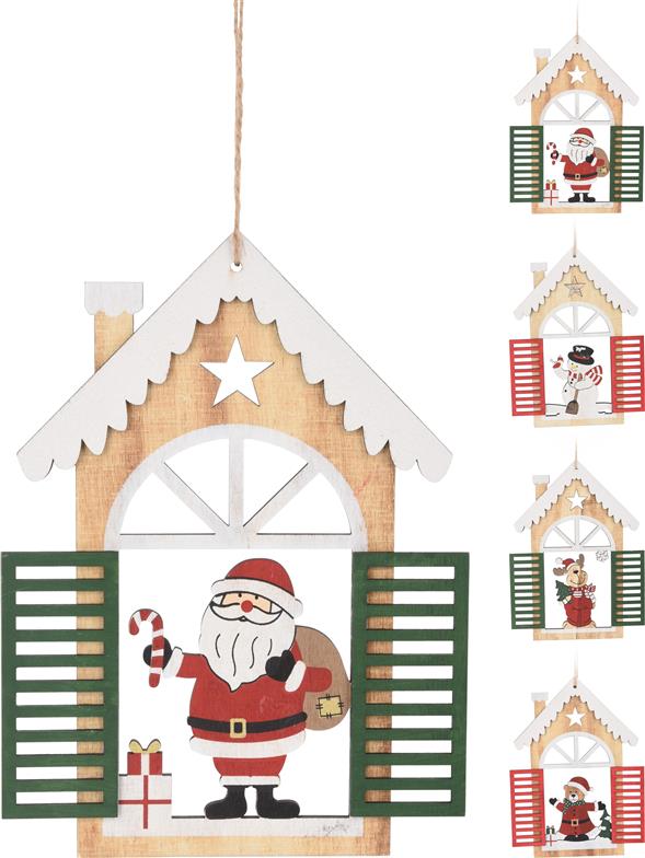 TRÆJULEPYNT HUS  STR. 22 CM. ASSORTRET MODELLER