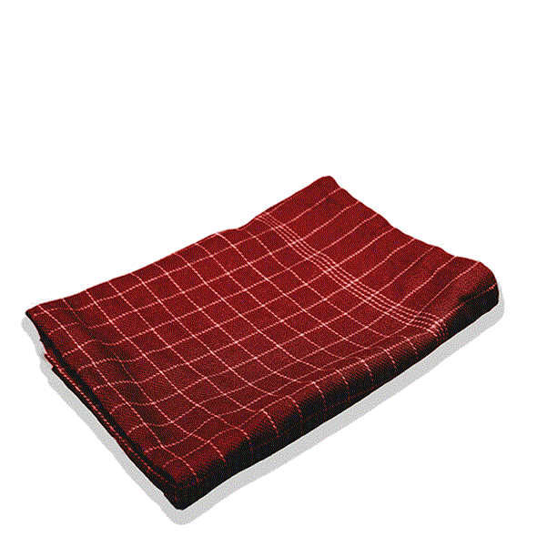 Vinrød viskestykke i en 3 stk. pakke